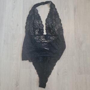 Adore Me Ellenora Black Plus Lace‎ Bodysuit Lingerie NWT Size 1X